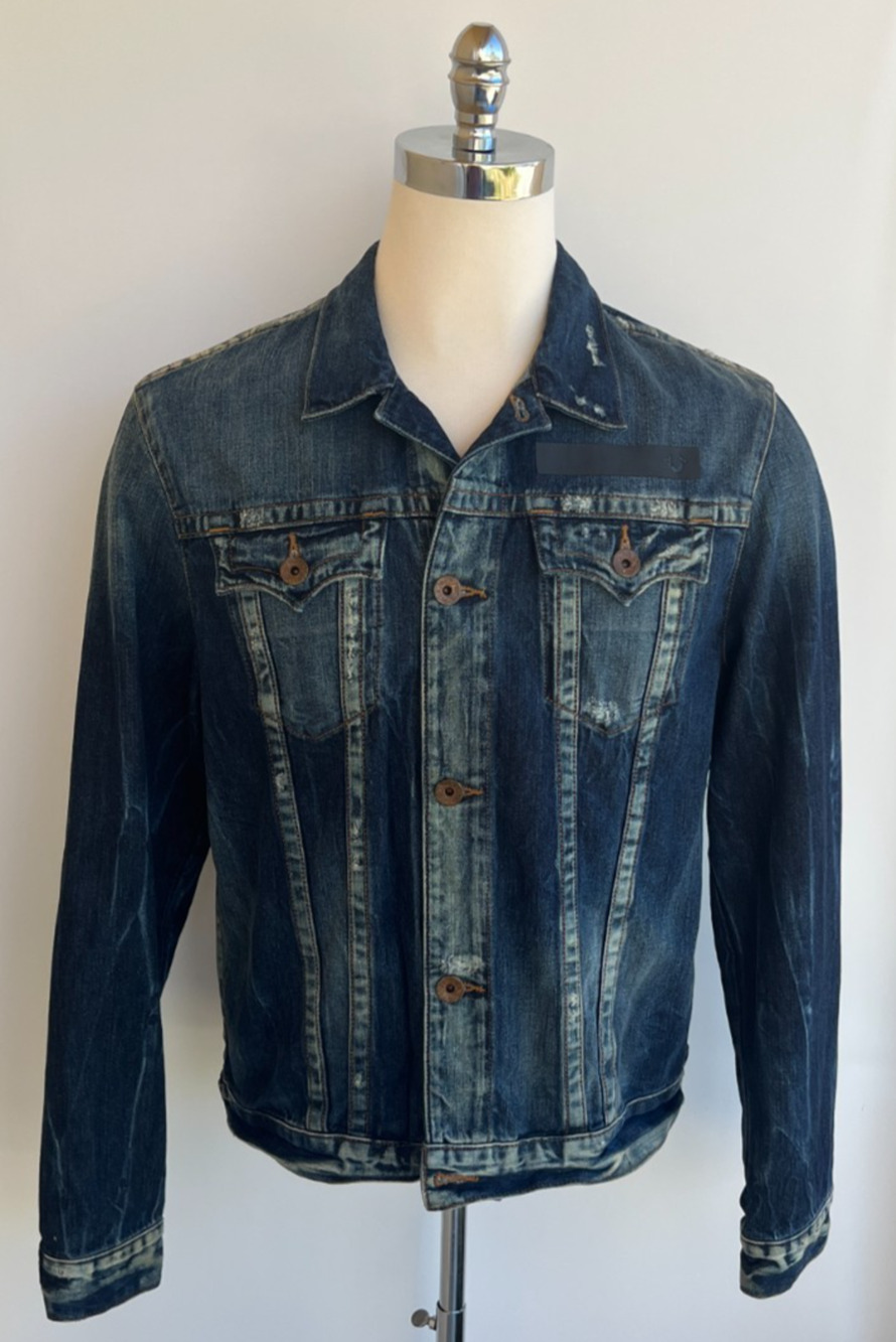 True Religion Denim Jacket Logo Mens sz L